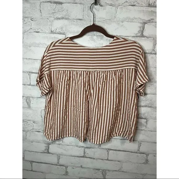 Madewell Rhyme Button-Front Top in Stripe Play - Picture 6 of 7